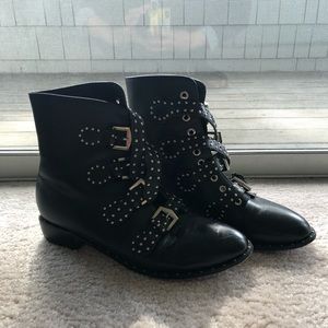 Studded Leather Boots. Size 9.5/10.